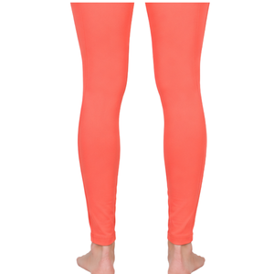 Leggings d'équitation pour femmes, couleur corail, taille haute, pantalon d'équitation extensible avec grip en silicone et poches - Product Image 3