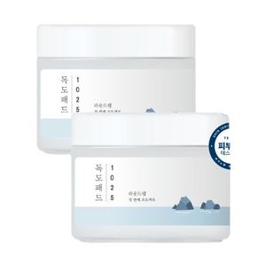 ROUND LAB 1025 Dokdo Pad (70 unidades) - Almohadillas de algodón de doble cara con agua de aguas profundas, exfoliación suave y hidratación calmante para el refinamiento de la piel - Product Image 1