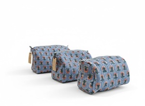 Ensemble de pochettes de voyage pliables en coton matelassé imperméable, fabriquées à la main, sacs de rangement à trois couches, pour bijoux, articles de toilette, utilisation en salle de bain - Product Image 5