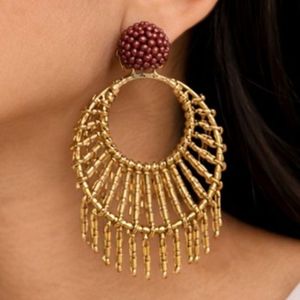 Rizir Fashion Collier à pampilles perlées fait main plaqué or 14K, style bohème ethnique pour femme, idéal pour les fêtes, vente en gros - Product Image 1