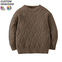 Pull en maille personnalisé pour garçons, écologique, respirant, anti-rétrécissement, anti-boulochage, anti-plis, en polyester/coton, pour enfants, hiver