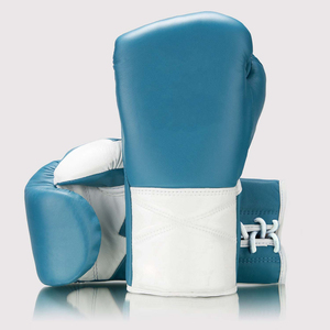 Gants de boxe en cuir PU vert, rouge et blanc, à lacets, équipement d'entraînement pour adultes, design respirant - Product Image 3
