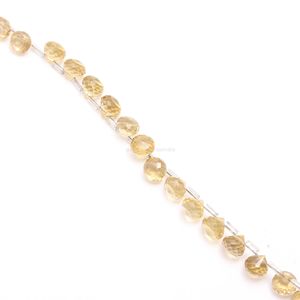 Natural Lemon Quartz Faceted Onion Briolette Gemstone <b>Beads</b> 7-9 MM Faceted Teardrop Shape Loose Polished <b>Stone</b> <b>Beads</b> For Jewelry - Product Image 3