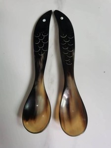 Juego de cubiertos de cuerno de búfalo de la mejor calidad con mango de hueso, utensilios de cocina de alta calidad, cuchara para ensalada - Product Image 5