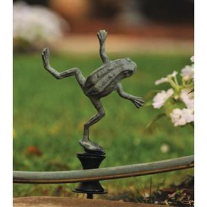 Sculpture de jardin grenouille sur pied, décoration extérieure, finition antique, statues de couple grenouilles, ornements, vente chaude - Product Image 4