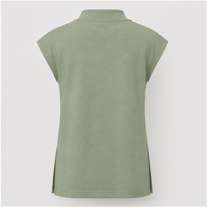 เสื้อยืดแขนสั้นคอเต่าสีเขียวเซจสำหรับผู้หญิง รุ่น WTS-0023 - Product Image 2