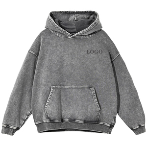 เสื้อฮู้ดดี้ผู้ชายทรงโอเวอร์ไซส์ ผ้าทอเนื้อนุ่ม 100% คอตตอน เป็นมิตรต่อสิ่งแวดล้อม สีพื้น โลโก้ด้านหน้า สไตล์ลำลอง เหมาะสำหรับฤดูใบไม้ร่วง - Product Image 4
