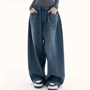 Mejor Oferta OEM Jeans Baggy de Pierna Recta de Cintura Alta con Logo Personalizado para Mujer, Ajuste Holgado, Diseño de Lazo Estilo High Street - Product Image 5