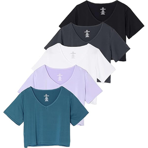 เสื้อยืดครอปผ้าฝ้ายลำลองสำหรับผู้หญิง สไตล์ยุโรป ทรงหลวม โอเวอร์ไซส์ เสื้อผ้าสตรีทแวร์ ผู้ผลิตขายส่ง - Product Image 4