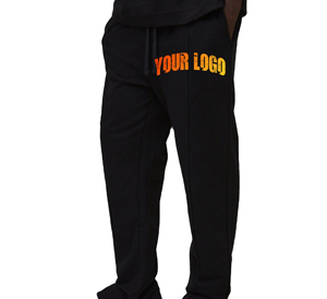 Pantalones Casuales de Algodón para Hombre, Corte Recto, Color Negro, Cintura Elástica, Tejido Medio, Transpirables, para Otoño - Product Image 1