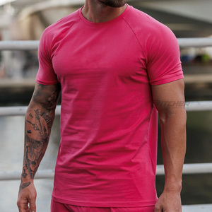 Custom Men's Gym T-<b>Shirts</b> Knitted <b>Polyester</b>/Cotton Breathable Quick Dry Eco-Friendly Cotton/Bamboo Custom Print Fitness Apparel - Product Image 4