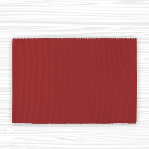 แผ่นรองจานสีแดงเรียบ ผ้าริบ 100% ผ้าฝ้าย ยั่งยืน ทนทานต่อการซัก ขนาดสั่งทำได้ ทันสมัย สำหรับห้องครัว โรงแรม ร้านอาหาร - Product Image 1