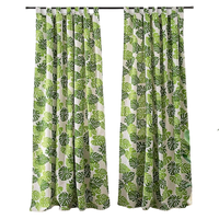 Rideaux occultants imprimés en coton tissé, doux, durables, à œillets, pour cuisine, écologiques, insonorisants, fabricant OEM, vente en gros