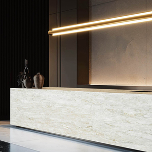 Runpin calacatta Vàng mô hình thạch anh đá sàn nhà bếp Countertop lớn sàn nhân tạo không thấm nước chống cháy khách sạn hiện đại sử dụng - Product Image 1