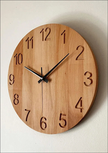 Bentwood Wall <b>Clock</b> Norwegian Forest Silent Round <b>Wooden</b> Wall <b>Clock</b> Modern Analog Quartz <b>Large</b> Numbers Easy to Read for Dining - Product Image 6