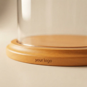 Base en bois durable personnalisée pour dôme en verre, cloche de présentation, socle moderne, fabricant de décoration intérieure à marque privée, OEM - Product Image 2