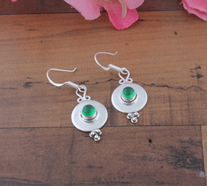 925 <b>Sterling</b> <b>Silver</b> Gold Plated Blue Lace Agate Water Drop Earrings | Vintage Handcrafted Earring <b>Wire</b> Dangle Earrings for - Product Image 5