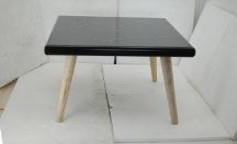 <b>Mid</b> <b>Century</b> Modern <b>Coffee</b> <b>Table</b> with Black Marble Square Top and Light Wood Legs Living Room Furniture - Product Image 6