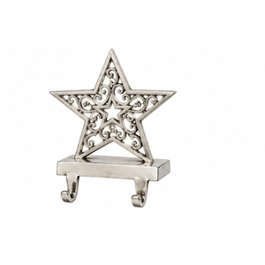 Wholesale Silver Metal Christmas Wreath Stocking Holder Fireplace Mantel Hook <b>Non</b> <b>Slip</b> Festive Bow <b>Hanger</b> for Home Decorations - Product Image 5