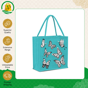 Fabricante Mayorista Vende Bolsas de Yute de Primera Calidad Hechas en India, Reutilizables, Impresas con Serigrafía para Uso Diario - Product Image 4