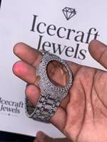 Casing Jam Tangan Moissanite Berlapis Berlian Premium Gaya Hip Hop Mewah Desain Mewah