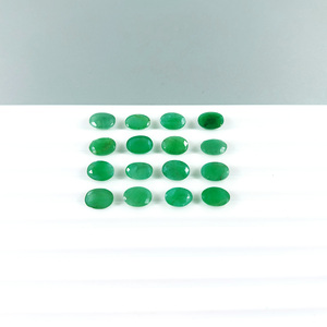 Émeraudes zambiennes naturelles, ovales calibrées 5x7mm, pierres précieuses facettées naturelles, prêtes à l'emploi pour la création de bijoux. - Product Image 4