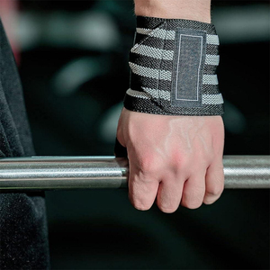 สายรัดข้อมือแบบพรีเมียมสำหรับยกน้ำหนัก เพาเวอร์ลิฟติ้ง ฝึกซ้อมเสริมสร้างความแข็งแรง อุปกรณ์เสริมสำหรับออกกำลังกาย - Product Image 4