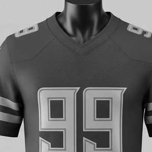 Maillots de football américain unisexes en gros, respirants, style rétro, personnalisables par sublimation, 100 % polyester, transfert thermique - Product Image 5