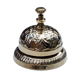 Campana de Mesa de Aluminio de Diseño Antiguo, Campana de Mesa de Aluminio con Botón de Presión - Product Image 1