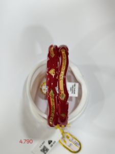 Bracelets en or massif 22 carats, rouge, style Pola, pour femmes, bijoux de mariage traditionnels bengalis, LISA JEWELLERS, certifiés BIS, ornement - Product Image 4