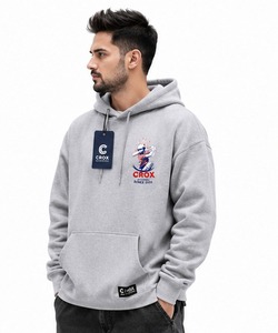 Sudadera con Capucha para Hombre, Estampado Serigrafiado, Mezcla de Algodón Suave, con Bolsillo Tipo Canguro, para Actividades al Aire Libre y Diarias - Product Image 2