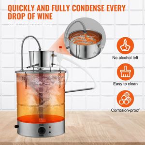 15 Gal 50L ชุดโรงกลั่นที่บ้านประกอบด้วยปั๊มท่อสแตนเลสเครื่องวัดอุณหภูมิวาล์วไอเสียทางเดียว (30-120 degreesc) วิสกี้ DIY - Product Image 3