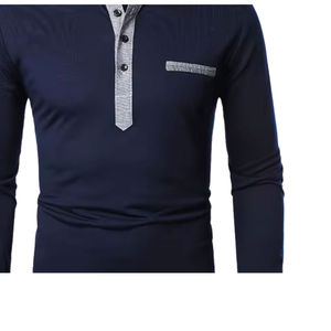 เสื้อโปโลแขนยาวผู้ชาย ผ้าถักเนื้อนุ่ม ระบายอากาศดี สวมใส่สบาย เหมาะสำหรับใส่ทำงานหรือใส่ในชีวิตประจำวัน ดีไซน์ทันสมัย - Product Image 6