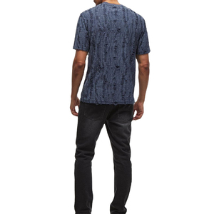 T-shirt Homme Vintage Personnalisé Effet Vieilli 100% Coton Tricoté Épais Coupe Droite Décontracté Écologique Respirant - Product Image 2