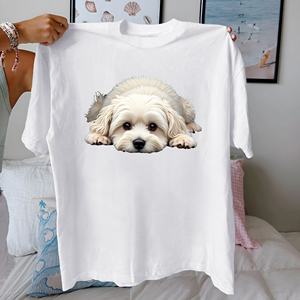 Camiseta Maltesa de algodón puro para mujer ajuste cómodo - Product Image 2