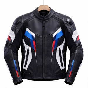 Chaqueta de Motociclismo Unisex de Cuero Vacuno Genuino, Equipo de Protección para Pista, Hecha a Medida, Certificación CE Nivel 2 - Product Image 1