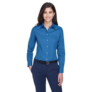 Blusas y Camisas para Mujer, Colección Crown Woven, Oxford Sólido - AZUL CLARO-S - Product Image 4