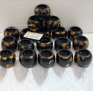 Quemador de incienso eléctrico Bakhoor árabe de lujo, soporte de incienso de Metal negro portátil recargable, regalo de boda - Product Image 4