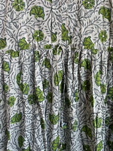 Vestido Maxi sin Mangas con Cuello en V y Estampado a Mano, Estilo Casual, de Algodón Indio con Bordado Floral, para Mujer - Product Image 3