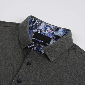 Prix de fabrication Hommes pour polos 100% coton Polos de golf à col roulé avec fermeture à bouton Manches courtes à la mode - Product Image 5