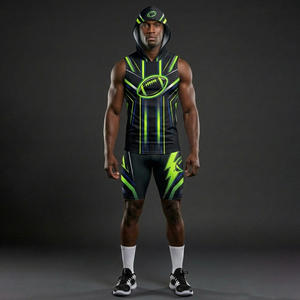 Uniformes de Fútbol 7V7 Personalizados con Nombre y Número, Conjunto de Camiseta de Equipo 100% Poliéster sin Mangas, Tallas Grandes, Transpirable - Product Image 4