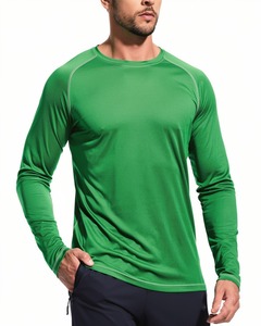 <b>Men</b> Long Sleeve T Shirt 100% Cotton Crew Neck Knitted Jersey Solid Casual Tee Custom Logo - Product Image 4