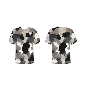 Camiseta de Manga Corta con Estampado de Camuflaje para Hombre, Cuello Redondo, Corte Regular, Transpirable, de Poliéster, Informal - Product Image 1