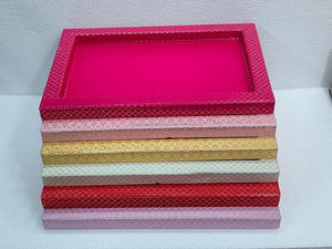 Venta caliente de almacenamiento de tablero MDF que sirve bandeja de servicio decorativa pintada a mano de madera hecha a mano - Product Image 4