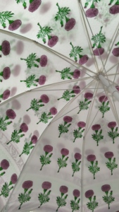 Parasol indien en coton imprimé à la main, protection solaire, parasol robuste, motif floral imprimé à la main, style indien - Product Image 5