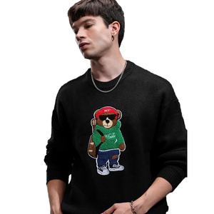 Pull pour homme de haute qualité, style tendance, couleur personnalisée, vêtements d'hiver, broderie imprimée, service OEM, polaire 100% acrylique - Product Image 4