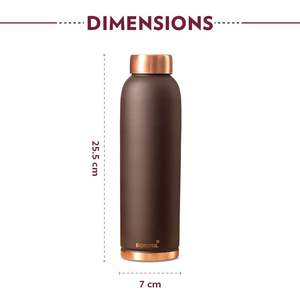 Botella térmica ayurvédica impresa en cobre con tapa de cobre, diseño minimalista, botella portátil de viaje disponible en 4 colores. - Product Image 3