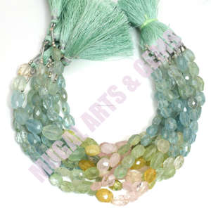 ลูกปัดหินอัญมณีรูปทรงกลมขนาด8นิ้วเส้นใยที่สวยงามขนาด6x7 10x13.5มม. สำหรับทำเครื่องประดับ - Product Image 2