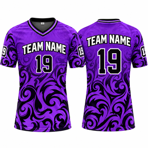 Wholesale Custom Sublimation 100% Polyester <b>Football</b> Jersey Short Sleeve V-Neck Team Graphic <b>Shirts</b> Breathable Quick Dry Mens - Product Image 4