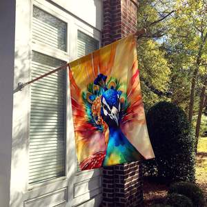 Gran Multicolor Pavo Real casa bandera porche manga poste decorativo patio Banner ilustraciones poliéster pared colgante casa tamaño Banner - Product Image 2